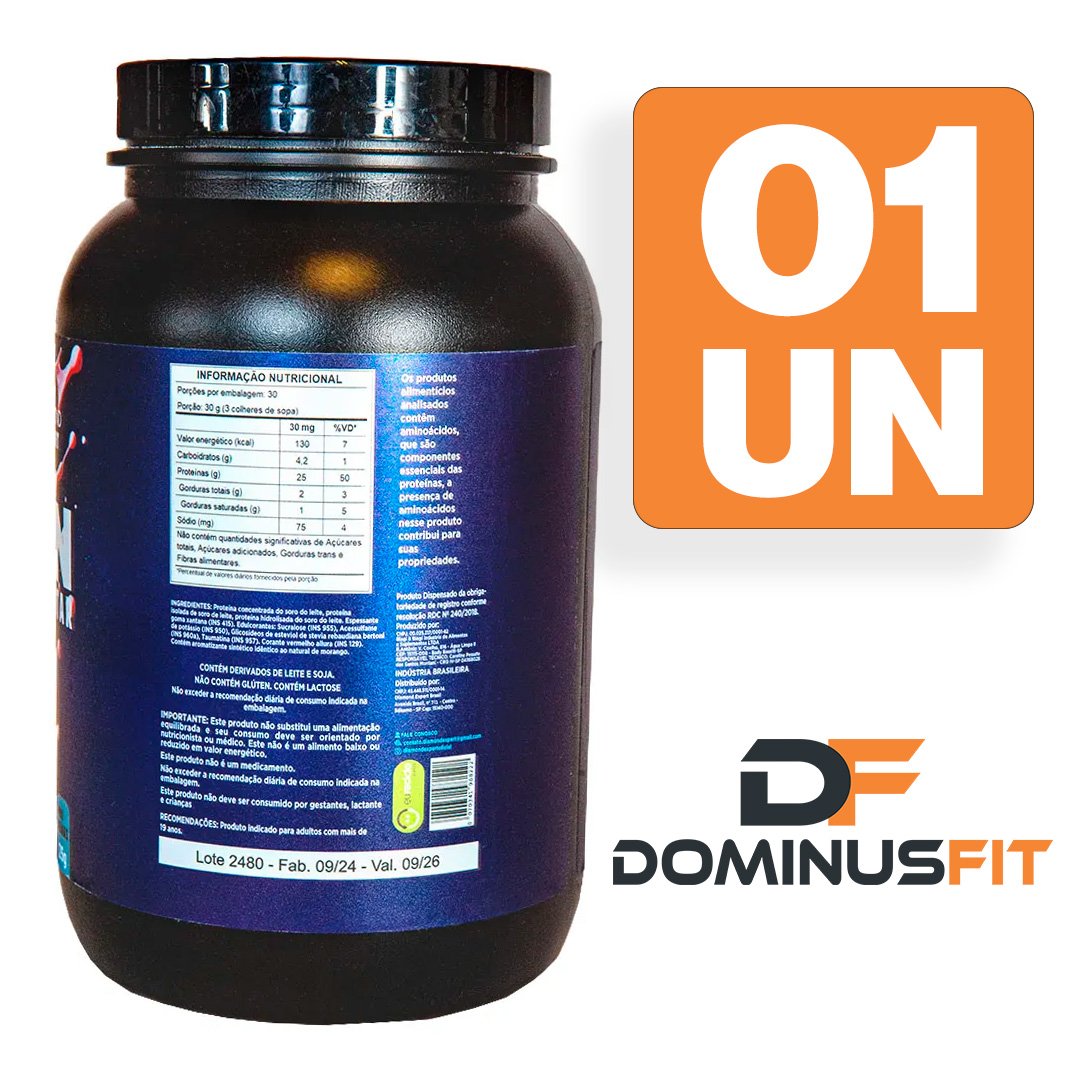Whey Protein Concentrado 900g Sabor Morango - Imagem 3